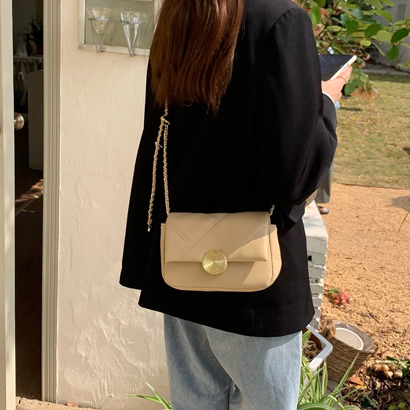 Túi Đeo Chéo Hình Vuông Nhỏ Có Khóa Nam Châm Thời Trang Cao Cấp Cho Nữ
