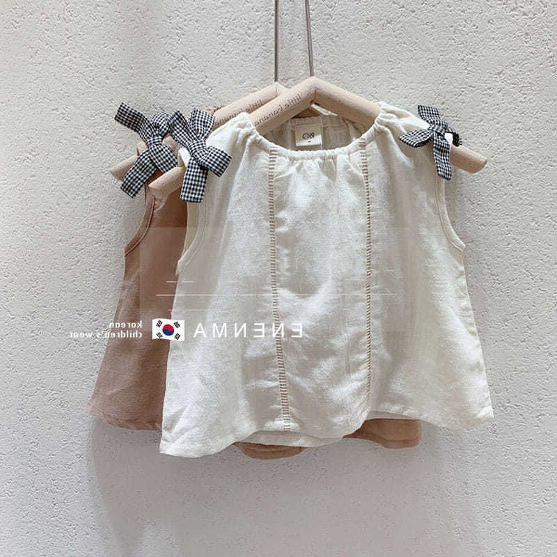 Áo Sơ Mi Vải Lanh Cotton Không Tay Dễ Thương Phong Cách Hàn Quốc Cho Bé Gái