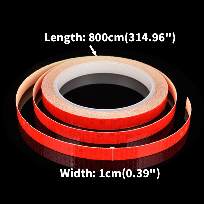 Miếng Dán Phản Quang Dài 8M Bằng PVC Cảnh Báo An Toàn Cho Xe Đạp / Xe Hơi