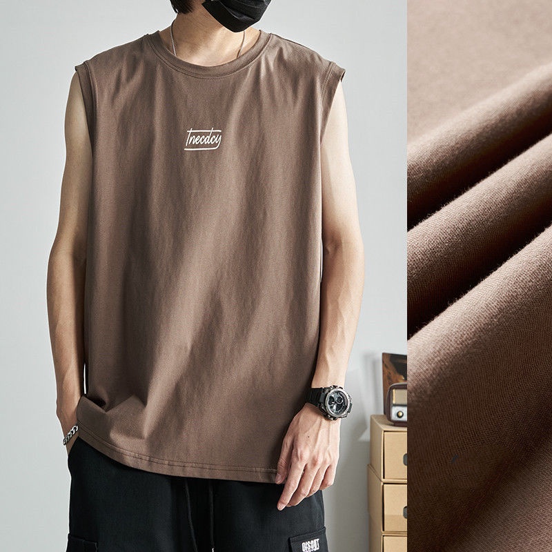 Áo Ba Lỗ Thể Thao Cổ Tròn Thời Trang Mùa Hè Hàn Quốc Cho Nam