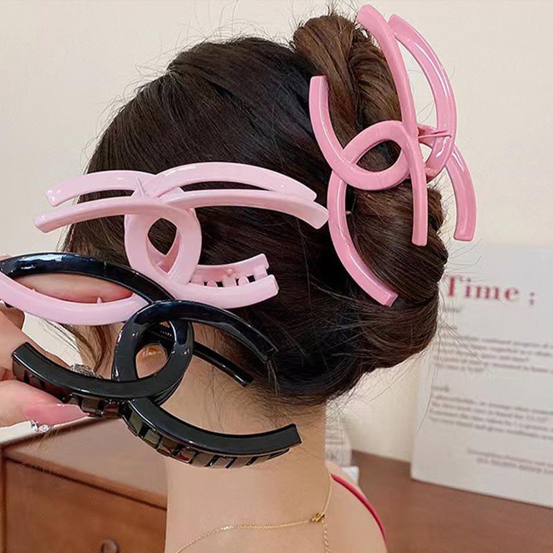 Kẹp Tóc Hình Cá Mập Đôi C Cỡ Lớn Phong Cách Pháp Lãng Mạn Cho Nữ