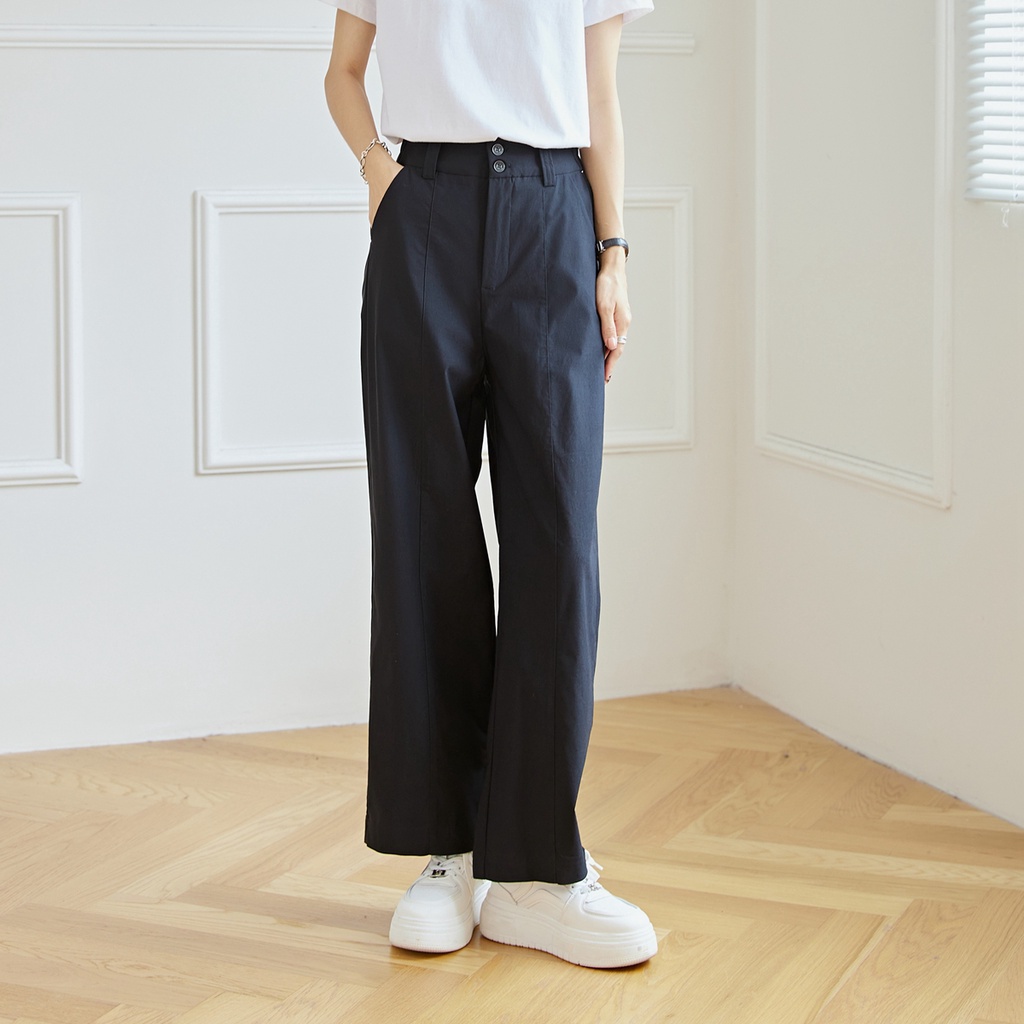 Eyouth 10138 Quần Dài Lưng Cao Thời Trang Công Sở Thanh Lịch Cho Nữ