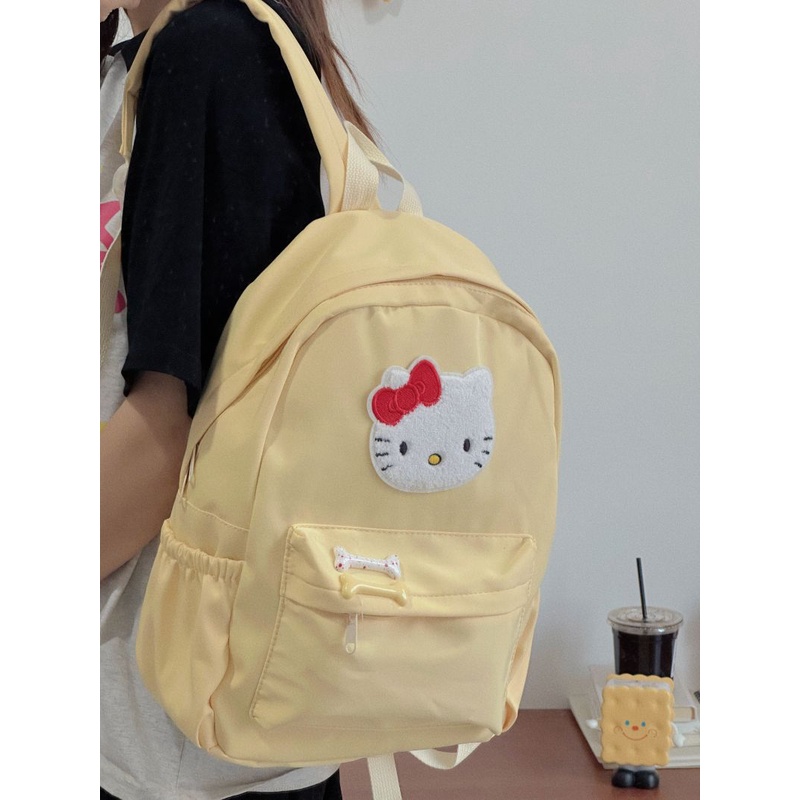 Ba Lô Học Sinh In Hình Mèo Kitty Dễ Thương
