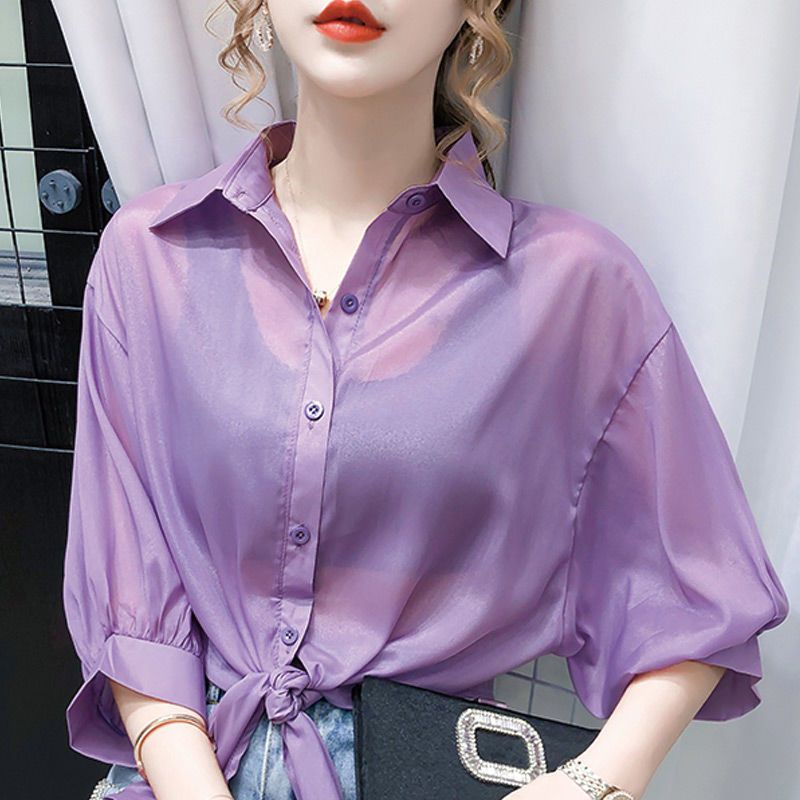 Áo Sơ Mi Chiffon Chống Nắng Thoáng Khí Thời Trang Mùa Hè 2023 Dành Cho Nữ