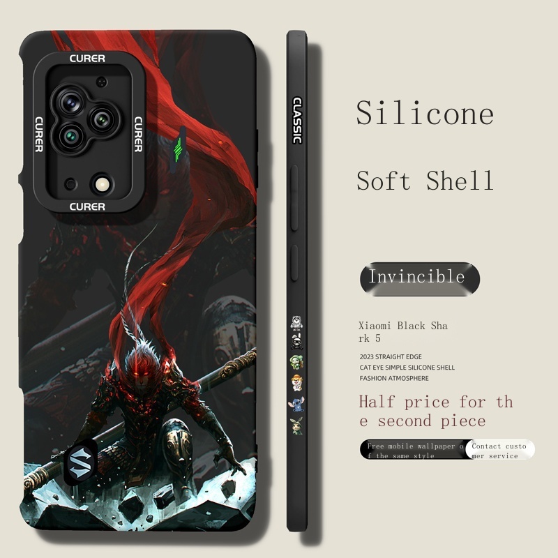 Đối với ốp lưng điện thoại di động xiaomi black shark 5pro creative new 5rs trendy brand all-inclusive anti-fall 4 advanced heat diss
