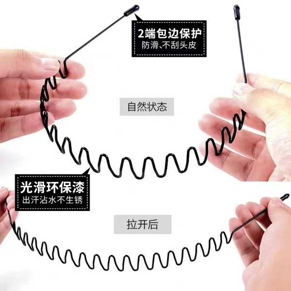 Kẹp Tóc Thể Thao Thiết Kế Gợn Sóng Thời Trang Cho Nam Nữ