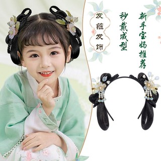 Búi tóc giả một mảnh kiểu cổ điển thời trang cho bé gái 8.10