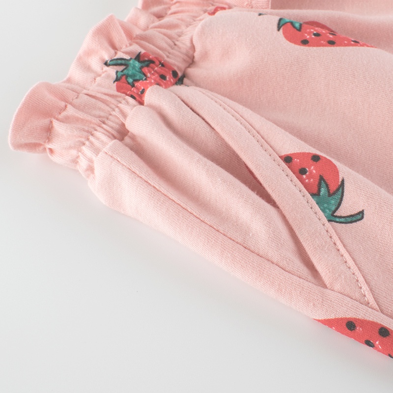 [THOMAS KIDS] 8-9 Tuổi Quần Short Cotton Thoáng Khí In Họa Tiết Trái Cây Thời Trang Mùa Hè Cho Bé Gái