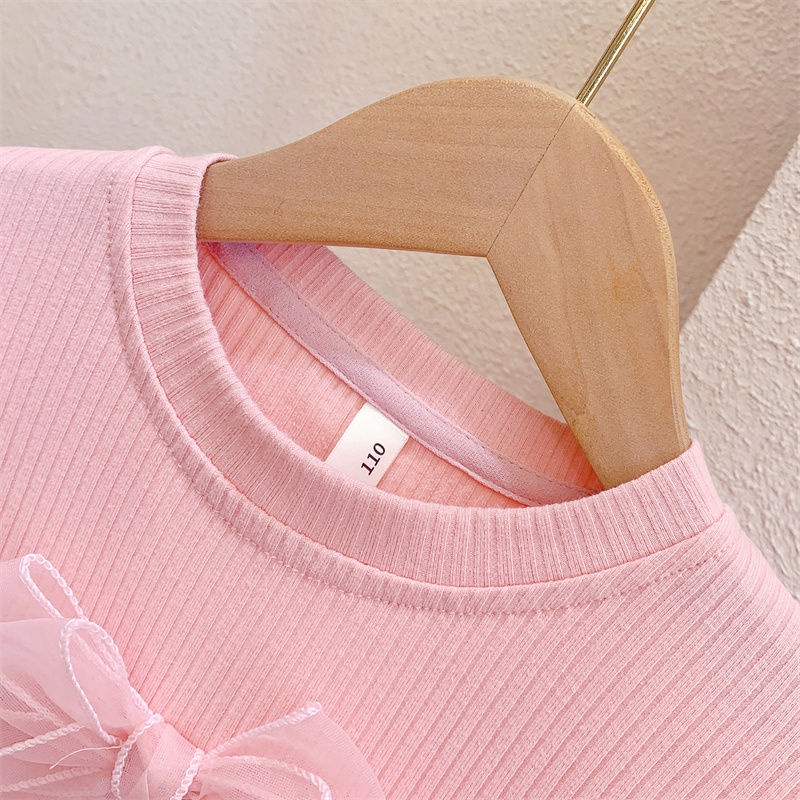 Áo Thun Polo Ngắn Tay Vải Cotton Mỏng Thời Trang Mùa Hè Cho Bé Gái