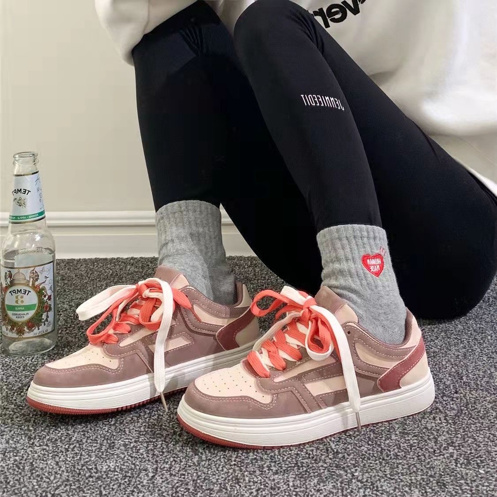 Giày Thể Thao Thoáng Khí Phong Cách Preppy Độc Đáo Thời Trang Xuân Hè Cho Nữ