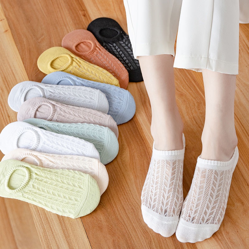 Bán Chạy Vớ Thuyền Mỏng Mùa Hè Kiểu Thuyền Không Rơi Gót Kính Vô Hình Thiết Kế Đơn Giản Bằng Silicone