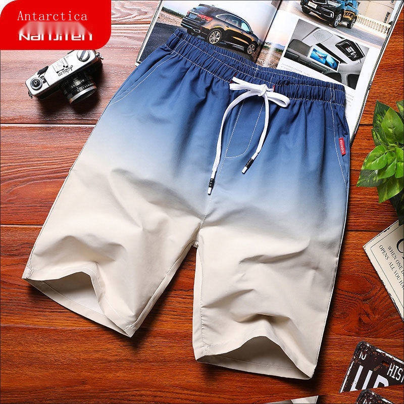 Quần Short Đi Biển Dáng Rộng Dày Dặn Phong Cách Hàn Quốc Thời Trang Mùa Hè Cho Nam