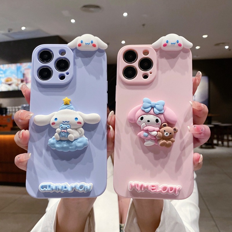 Compatible For Samsung Galaxy A05S A05 A24 M14 A04S A04e A13 A33 A53 A73 A03 M54 S8 S9 S10 Plus S20 S21 FE Note 8 9 20 Note 10 Lite 10 Plus Ốp Điện Thoại In Hình Cinnamoroll 3D Cho