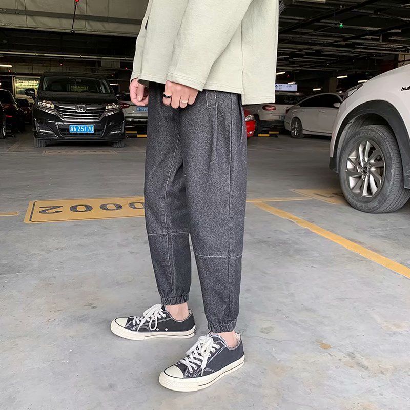 Quần Jean Dài Dáng Rộng Phong Cách Hong Kong Thời Trang Xuân Hè Cho Nam