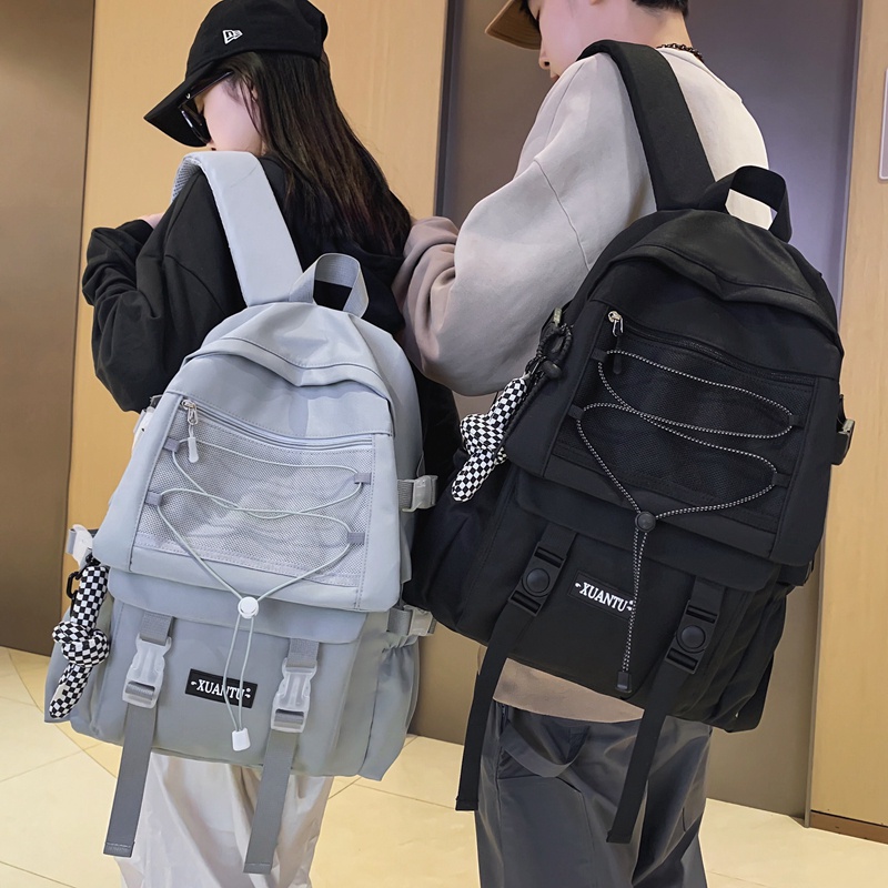 Balo Prettyzys 2023 15.6 inch sức chứa lớn phong cách Hàn Quốc cho học sinh trung học