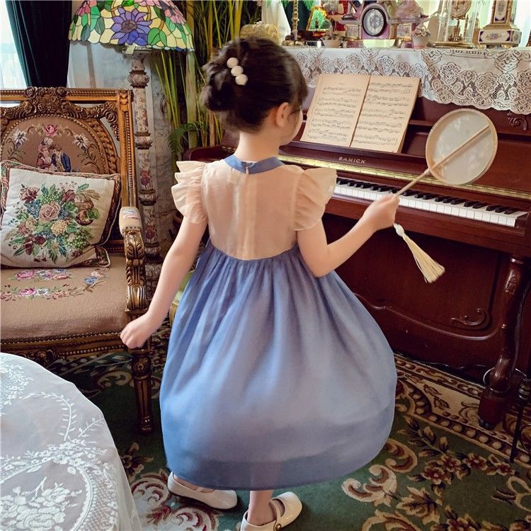 Đầm Hán Phục Thêu Họa Tiết Phong Cách Trung Hoa Mới Cho Bé Gái