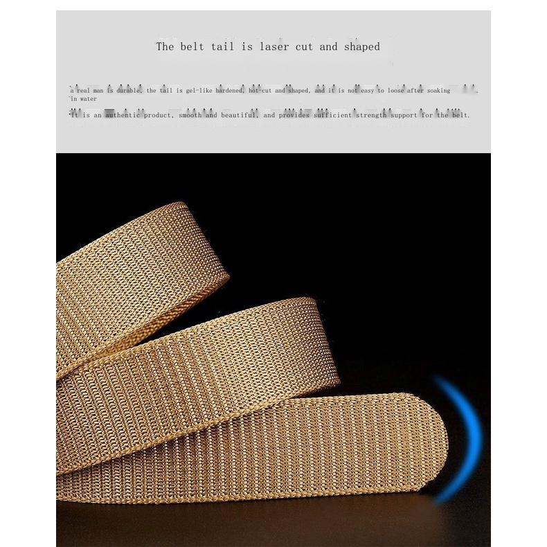 Thắt Lưng Vải canvas Khóa Tự Động Kiểu Quân Đội Cá Tính Cho Nam Trung Niên