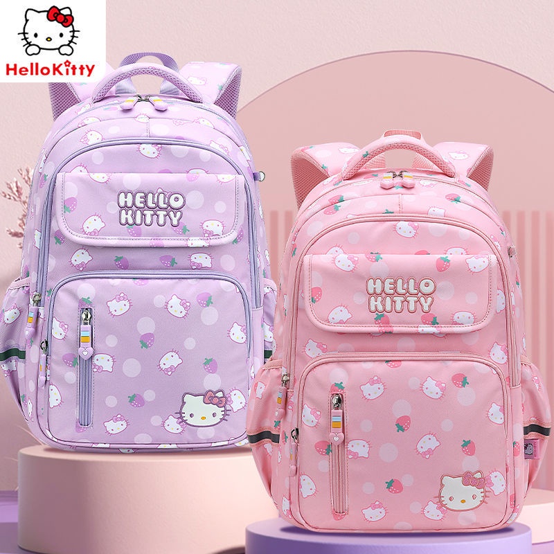 Ba Lô Đi Học Siêu Nhẹ Hình Hello Kitty Cho Bé Gái Tiểu Học Lớp Một Hai Ba Để Sáu Cô Gái Cột Sống pr