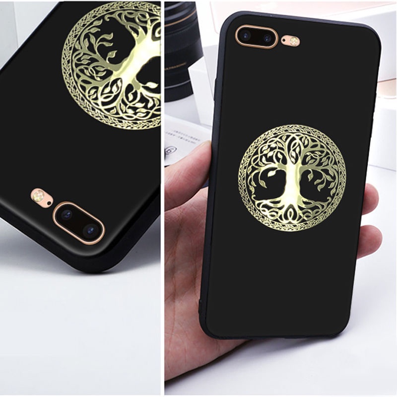 Sticker Dán Trang Trí Điện Thoại Bằng Kim Loại Họa Tiết tree of life of life