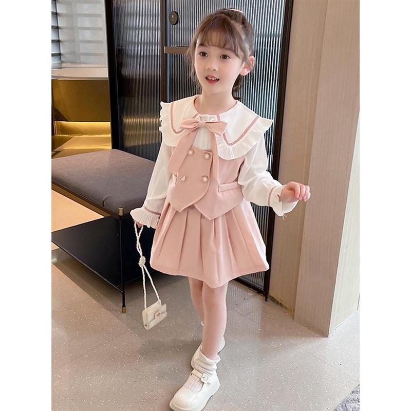 Áo Sơ Mi Tay Dài Cổ Búp Bê Thời Trang Mùa Xuân Cho Bé Gái