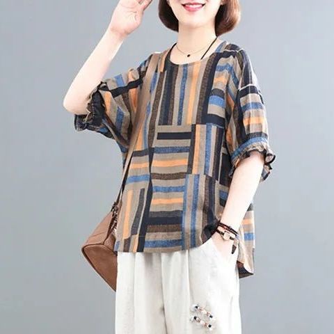 Bộ Đồ Cotton Dáng Rộng Thêu Họa Tiết Phong Cách Phương Tây Thời Trang Mùa Hè 2023 Cho Nữ