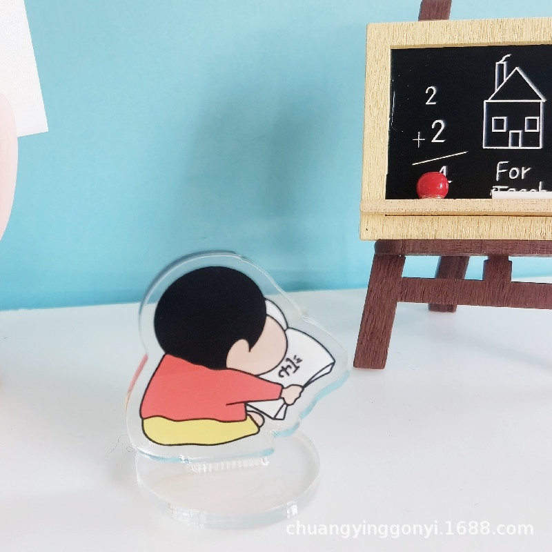 Giá Đỡ Bằng Acrylic Hình Shin-Chan Dễ Thương Để Bàn Trang Trí