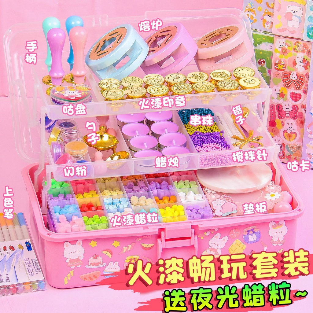Bộ Đồ Chơi Nung Chảy Sáp Nến Đầy Giá Rẻ Dành Cho Trẻ Em#0623