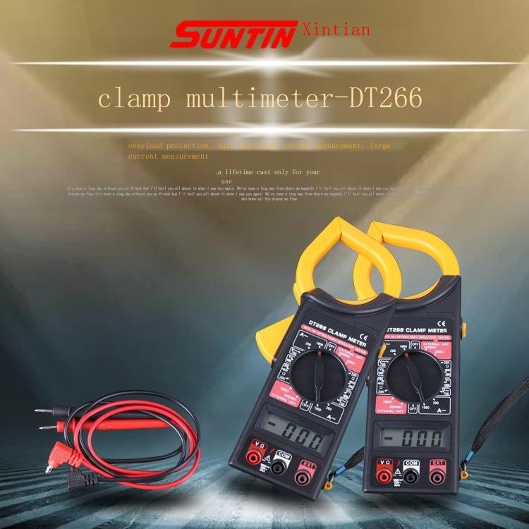 Đồng hồ kẹp màn hình kỹ thuật số DT266 vạn năng Ampe kế thợ điện