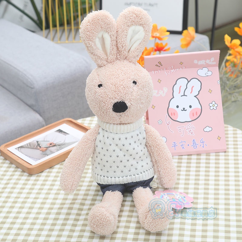 Búp Bê Nhồi Bông Hình Thỏ Đang Ngủ Dễ Thương