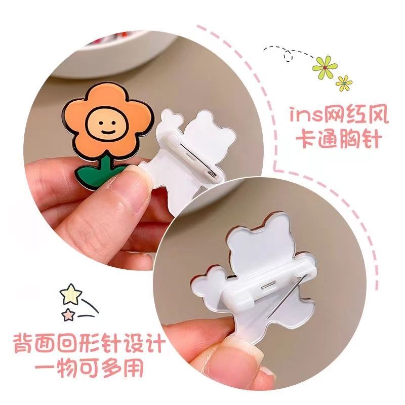 💗100% hàng sẵn sàng💗Phim hoạt hình dễ thương công chúa trâm cài áo bé trai và bé gái siêu dễ thương trâm cài áo phong cách nổ đa năng