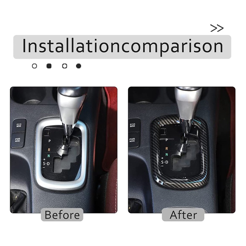 Miếng Dán Bảo Vệ Bảng Điều Khiển Cần Gạt Số Bằng ABS Họa Tiết Sợi Carbon Cho Toyota Hilux 2015 2016 2017 2018 2019 2020 2021
