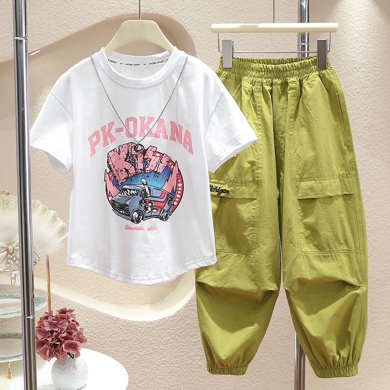 Set Đồ Mùa Hè 2023 Hai Mảnh Phong Cách Ngoại Quốc Hợp Thời Trang Cho Bé Gái / Gadis - Pa