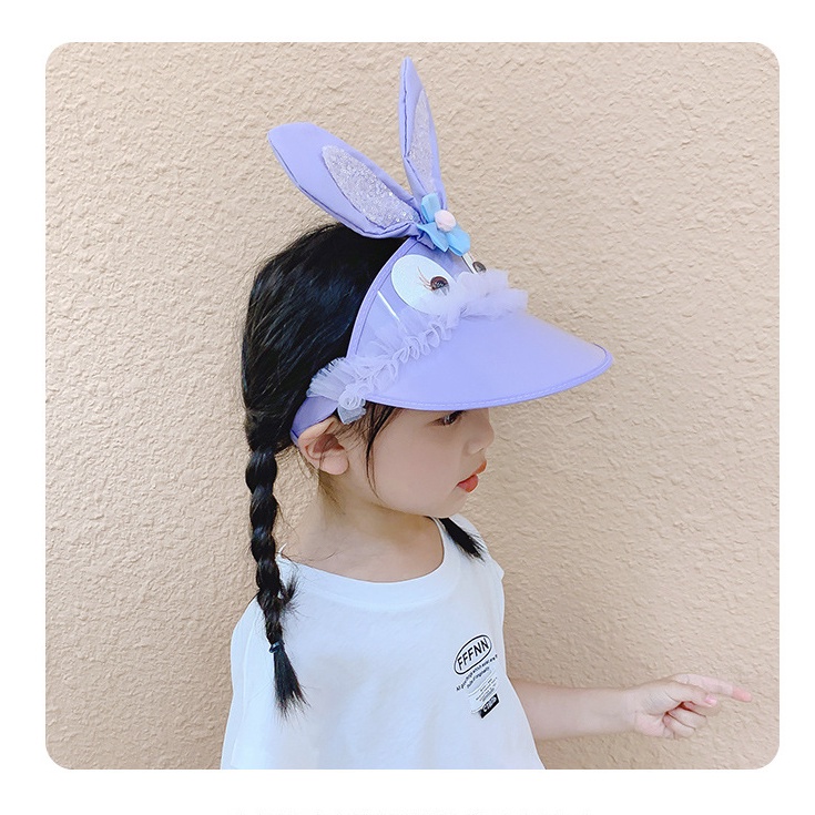 Mũ Lưỡi Trai Hở Chóp Che Nắng Chống Tia Cực Tím In Hoạt Hình Dễ Thương Cho Bé