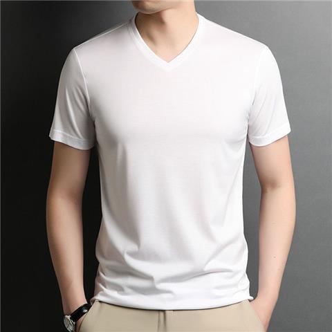 Áo Thun Tay Ngắn Cổ Chữ V Màu Sắc Đơn Giản Thoáng Khí Thời Trang Mùa Hè Cho Nam