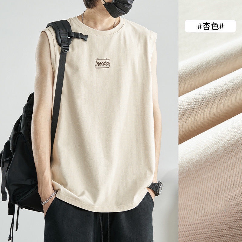 Áo Ba Lỗ Thể Thao Cổ Tròn Thời Trang Mùa Hè Hàn Quốc Cho Nam