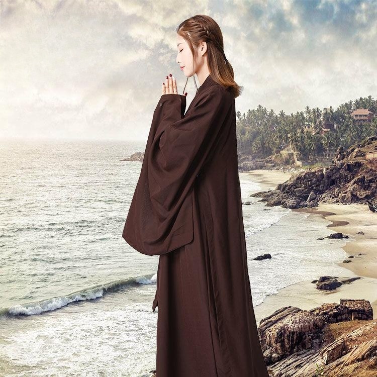 Size35-45 Quần Áo Nhà Sư Phật Giáo Quần Áo Cư Sĩ Haiqing Quần Áo Cư Sĩ Nữ Pháp Hội Tụng Kinh Quần Áo Phật Giáo Quần Áo Nhà Sư Haiqing