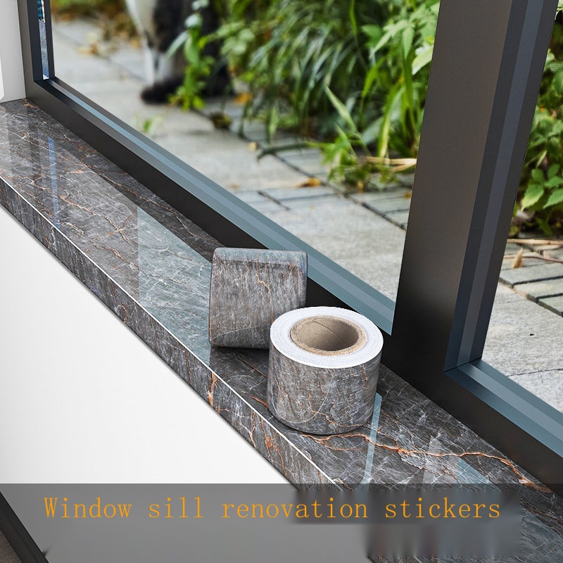 Window sill sticker chống thấm nước chống nắng dày tự dính ngói mặt bàn cải tạo dải trang trí bay lát