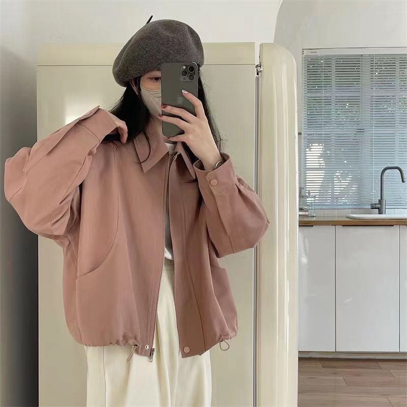 cardigan bigsize cardigan nam áo cánh chim  áo khoác gió có mũ áo khoác local brand Áo khoác nữ Áo Khoác Ngắn Dáng Rộng Ngắn Viền Dây Rút Màu Trơn Phong Cách Hàn Quốc Hàng Mới Mùa Xuân 2023 Dễ Phối Đồ Dành Cho Bạn Nữ 'c local brand a' o pho 'o p