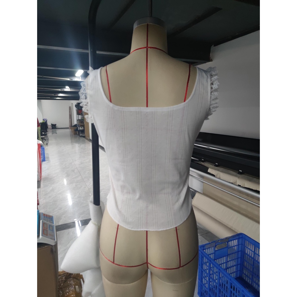 Áo Crop Top Y2K Phối Ren Màu Trắng Sữa Phong Cách Vintage Thập Niên 90 Dễ Thương