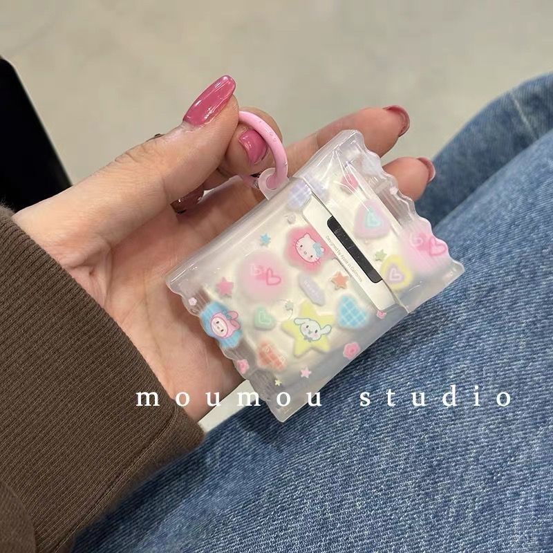 Vỏ Bảo Vệ Hộp Sạc Tai Nghe Bluetooth Không Dây airpods2 pro3 2 Hình Kẹo Sanrio Dễ Thương