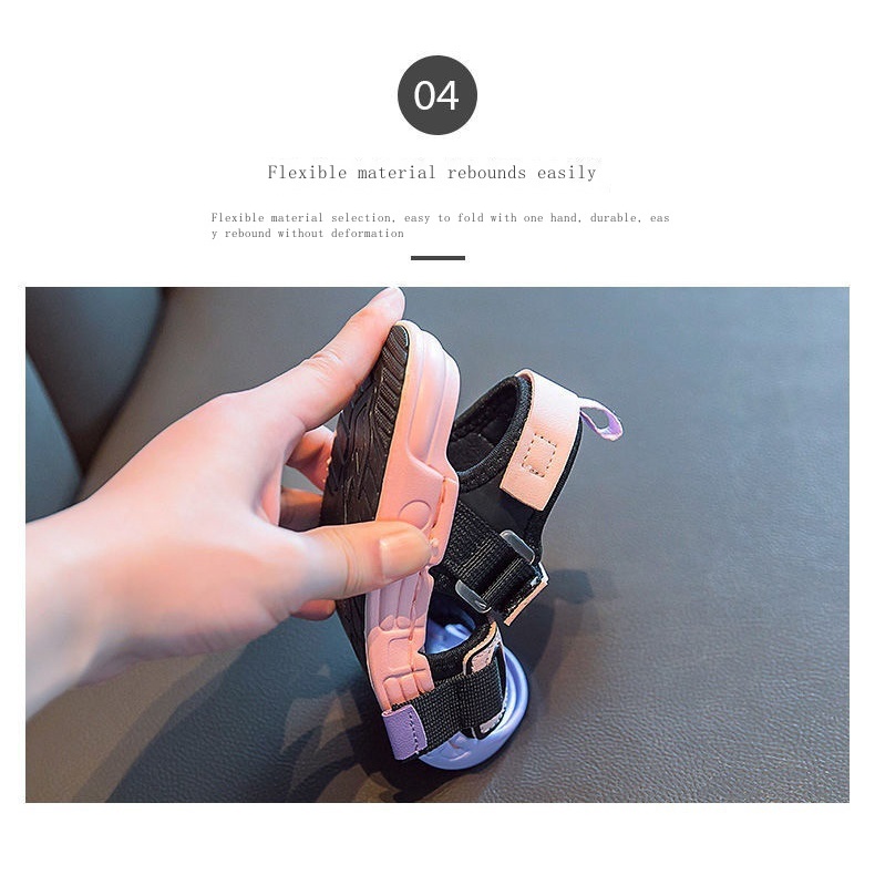 Xăng đan Công Chúa Đế Mềm Thời Trang Đi Biển Mùa Hè Cho Bé Gái