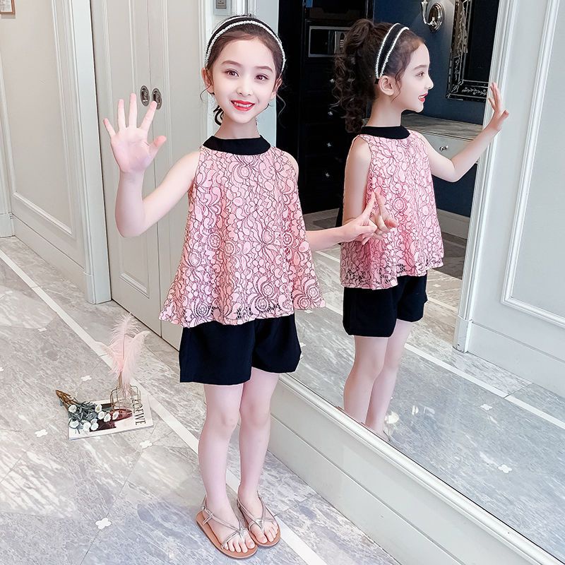 Set Đồ Mùa Hè 2 Món Gồm Áo + Quần Dài Thời Trang Hàn Quốc Cho Bé Gái 3-4 - 5-6 - 7-8 - 9-10 - 11-12 Tuổi 2023 Áo Thun Thiết Kế Mới Năng Động Thời Trang