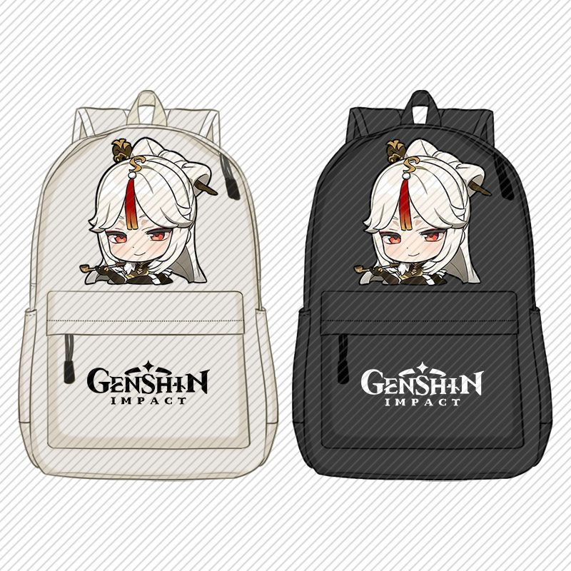 Balo Đi Học In Hình Game Genshin Impact bagpack Thời Trang Cho Nữ