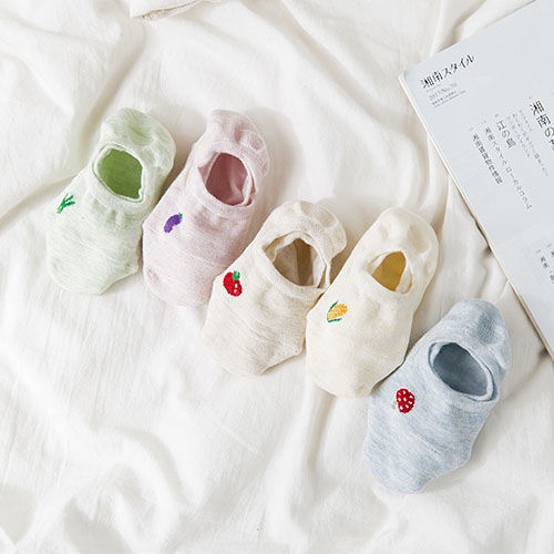 Vớ Thuyền Mỏng Cổ Thấp Vô Hình Dễ Thương Thời Trang Xuân Hè Thu Phong Cách Nhật Bản Cho Nữ