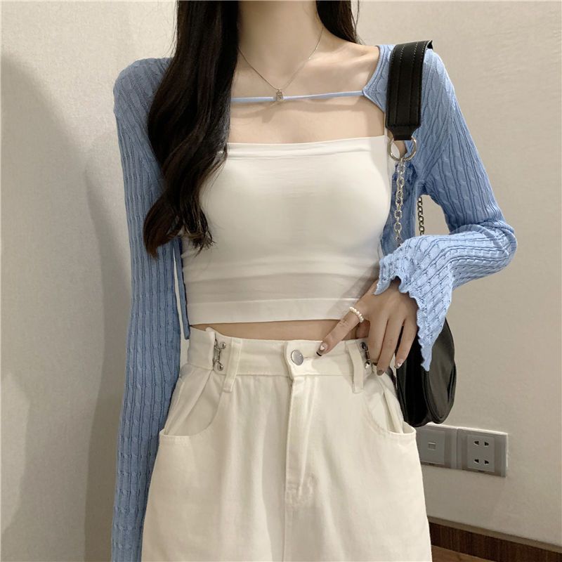 Áo Khoác cardigan Dệt Kim Tay Dài Chống Nắng Nhiều Màu Sắc Đa Dạng Thời Trang Hè Cho