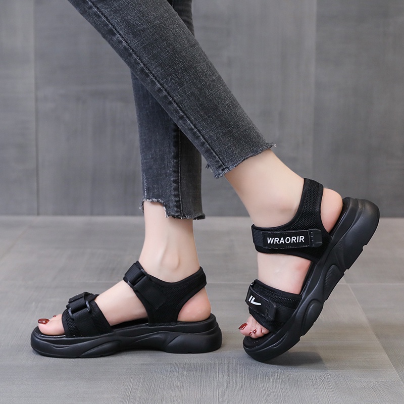 （DUSTO）Xăng đan Thể Thao Quai Dán Đế Phẳng Chống Trượt Đa Năng Mẫu Mới 2023 Dành Cho Học Sinh Đi Biển Mùa Hè