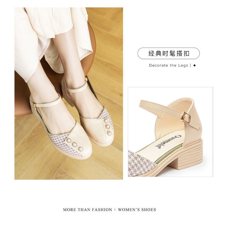 Xăng đan Gót Dày Thời Trang Xuân Hè 2023 Mới Cho Nữ