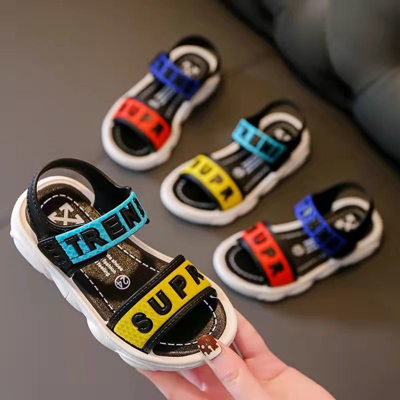 Giày Sandal Đế Mềm Chống Trượt Mùa Hè 2022 Kích Thước Vừa / Lớn Cho Bé Trai Tiểu Học / Đi Biển