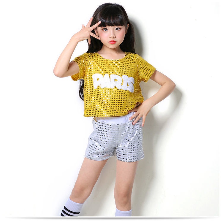 Bộ Trang Phục Cổ Vũ Nhảy Múa Đính Kim Sa 61 Cho Bé