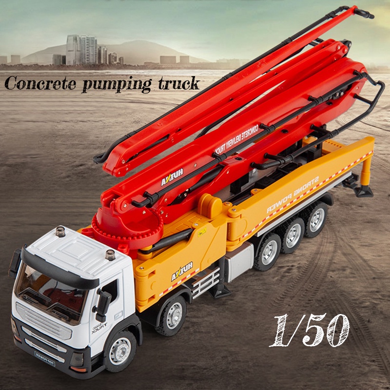 HUINA Mô Hình Xe Tải Bê Tông Bằng Hợp Kim Kẽm Tỷ Lệ 1 / 50